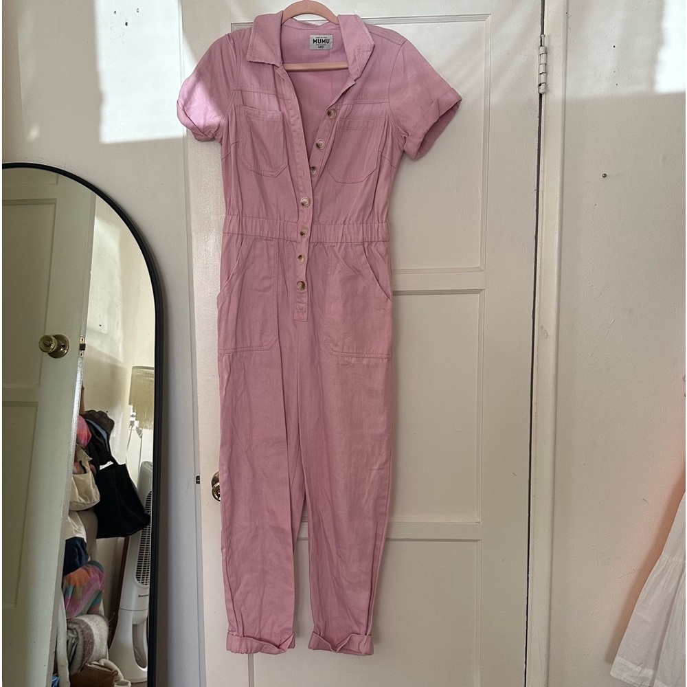 Show me your mumu pink jumpsuit